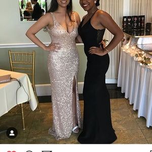 Rose gold prom dress